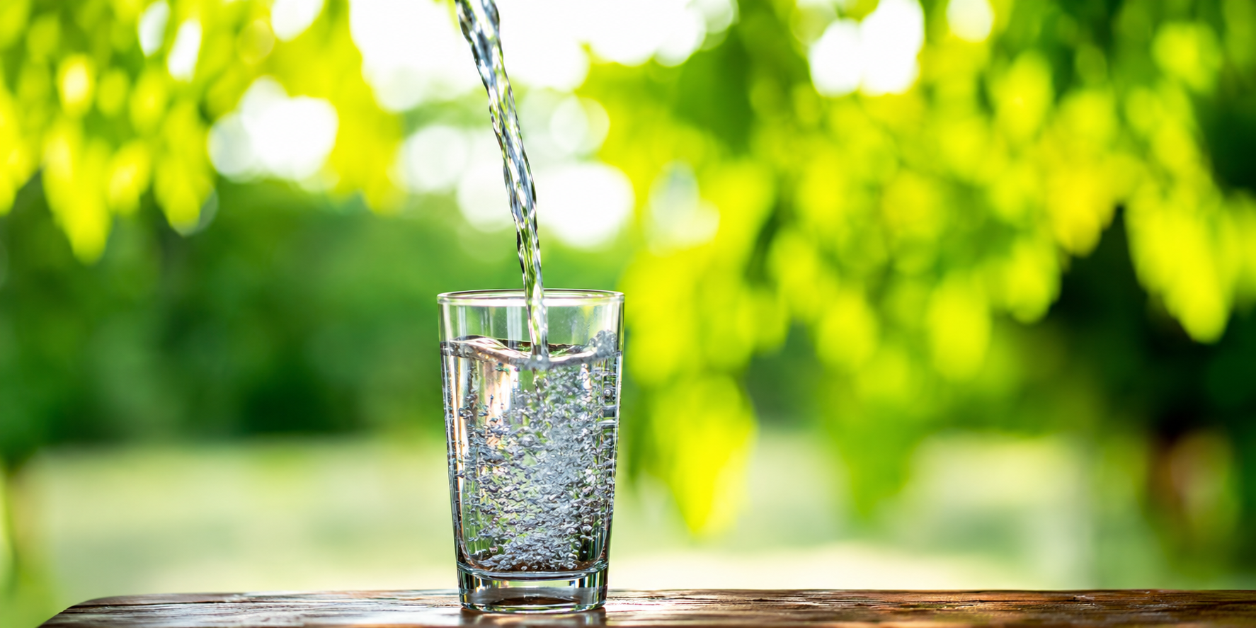 Pouring a glass of water