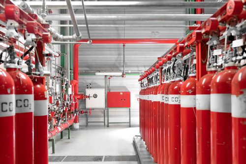 Extinguishing gas system